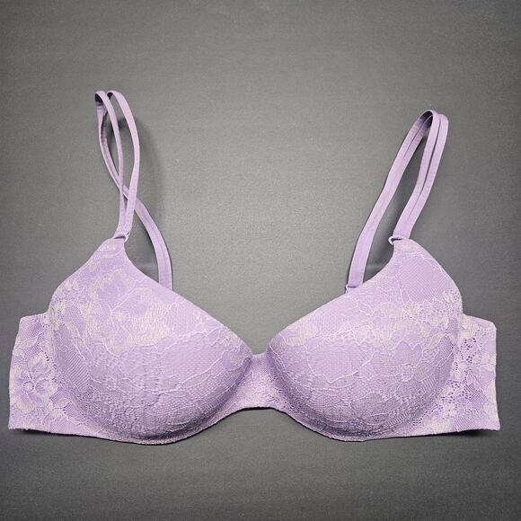 Victoria's Secret Other - Victoria Secret Angels Secret Embrace Womens Bra Purple Lace 38C Padded